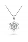 Snowflake Shape Pendant Moissanite Diamond Necklace