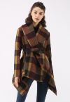 Prairie Check Rabato Coat in Plum