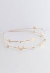 Moon and Star Golden Headband