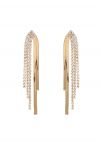 Luxury Diamond Trim Drop Earrings in Gold