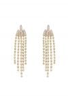 Gold Waterfall Diamond Tassel Drop Earrings