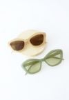 Retro Polygon Cat-Eye Sunglasses