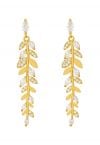 Golden Wheat Rhinestone Drop Earrings