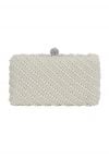 Square Shape Full Pearl Clutch