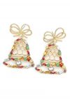 Festive Bell Multi Rhinestone Earrings