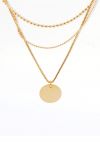 Triple-Layered Golden Coin Necklace