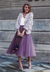 My Secret Garden Tulle Maxi Skirt in Purple