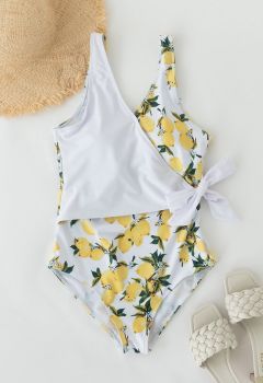 Yellow Lemon Flap Front Swimsuit