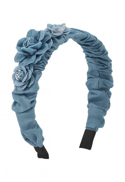 3D Rose Denim Cloth Headband