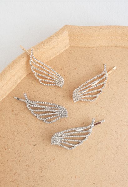 2-Pack Crystal Wing Bobby Pins