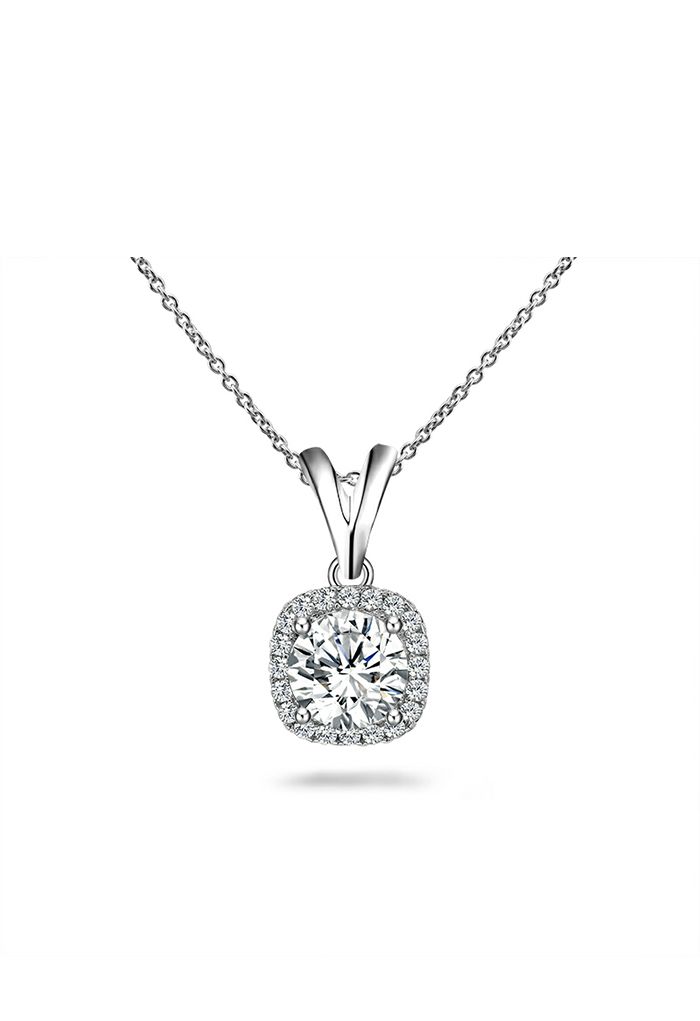 Y-Shape Pendant Moissanite Diamond Necklace