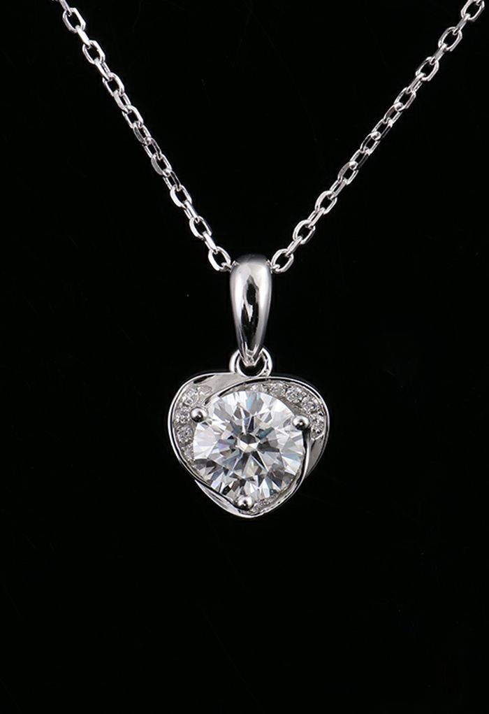 Heart Shape Moissanite Diamond Necklace