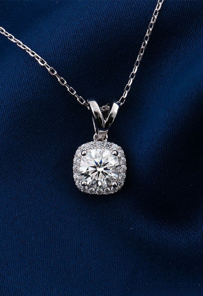 Y-Shape Pendant Moissanite Diamond Necklace