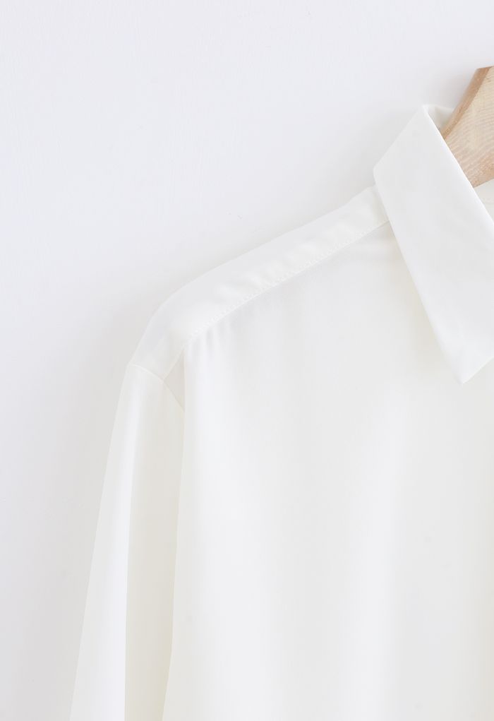 Basic Softness Hi-Lo Shirt in White