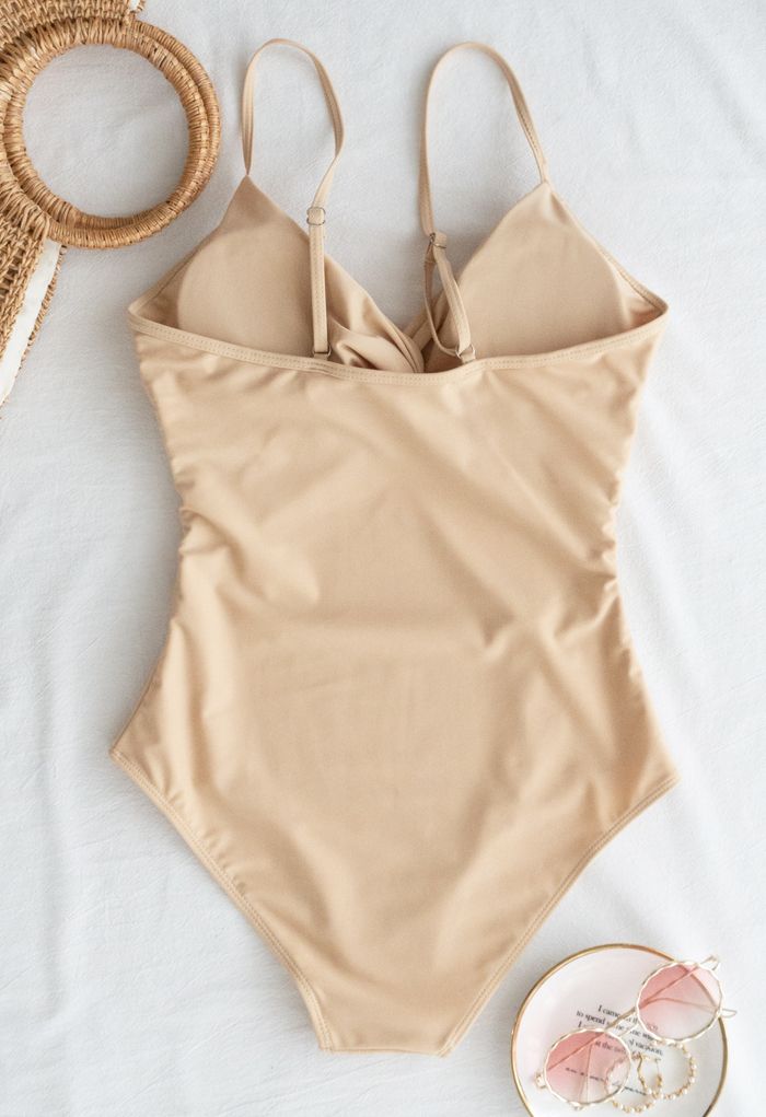 Twist Cutout Front Cami One-Piece Swimsuit