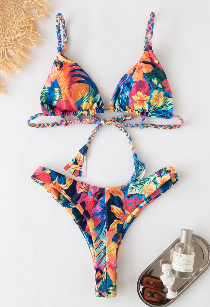 Passionate Pattern Braid Bikini Set