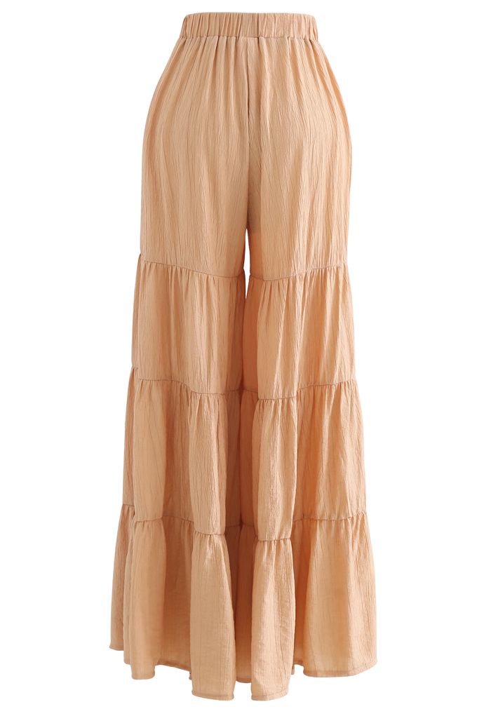 Sunny Days Wide-Leg Pants in Apricot