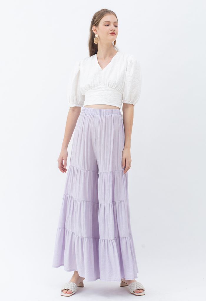 Sunny Days Wide-Leg Pants in Lilac