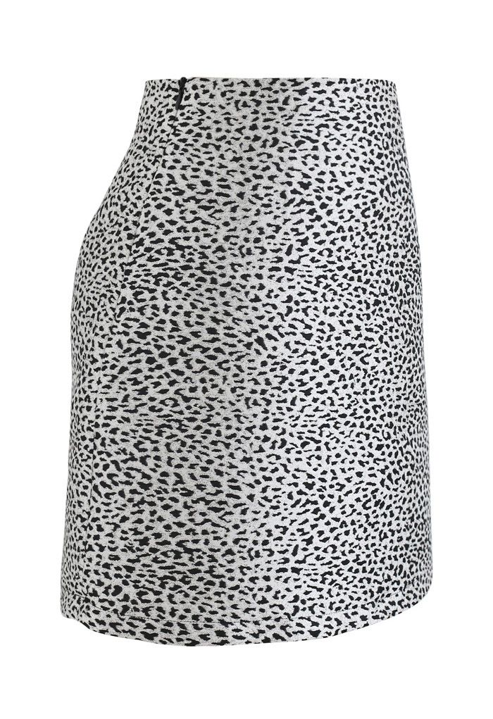 Black Irregular Dot Mini Skirt
