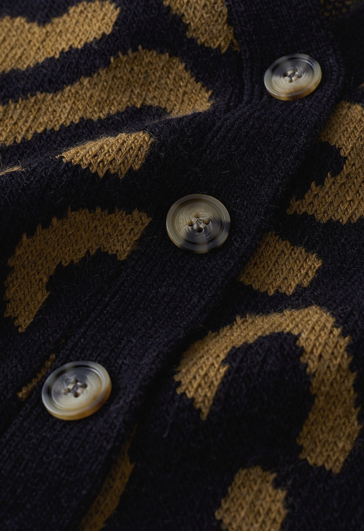 Leopard Print Button Down Knit Cardigan
