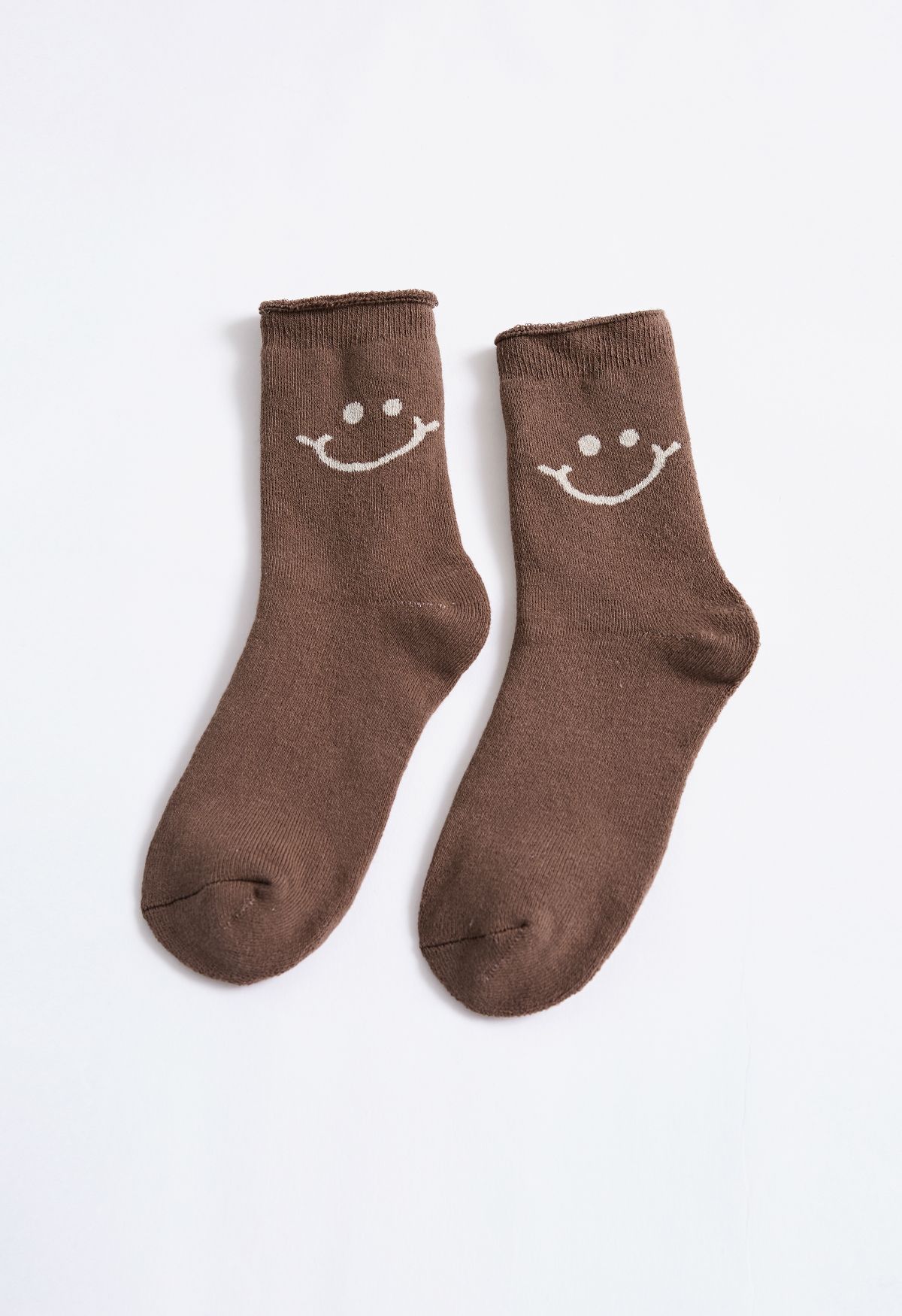 Smiling Face Comfy Crew Socks