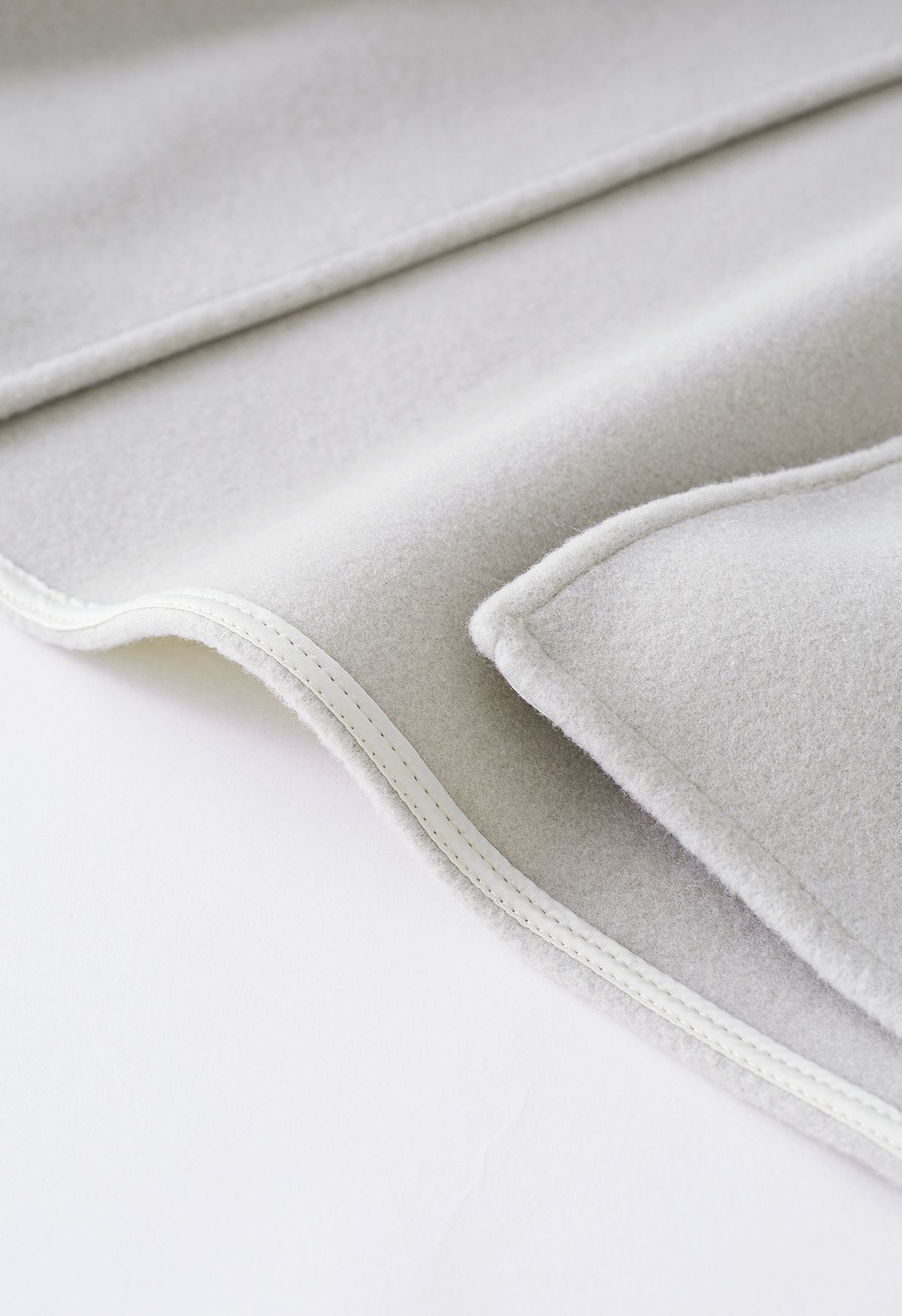 Wool-Blend Crop Blazer and Belted Vest Set in Sand