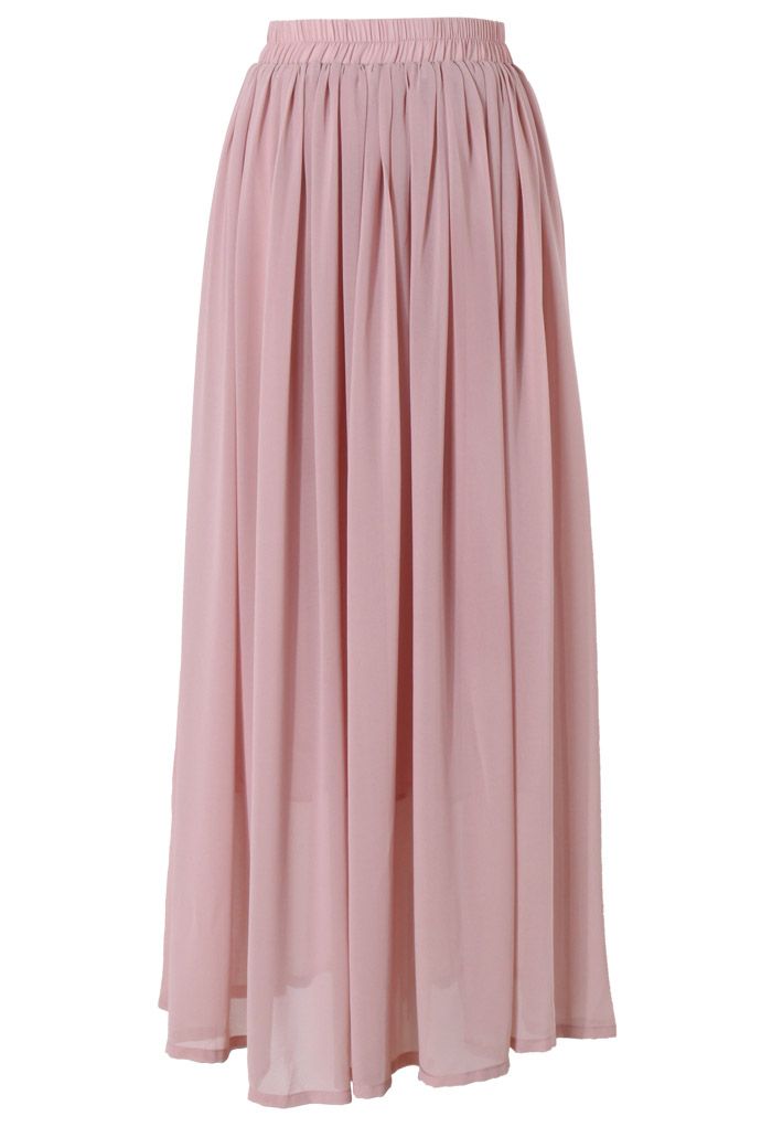 Pink Maxi Skirt - Retro, Indie and Unique Fashion