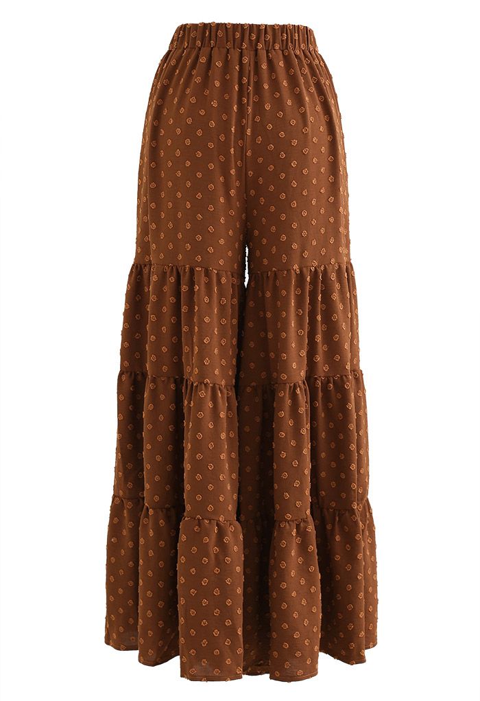 Sunny Days Wide-Leg Pants in Rust Red Dots