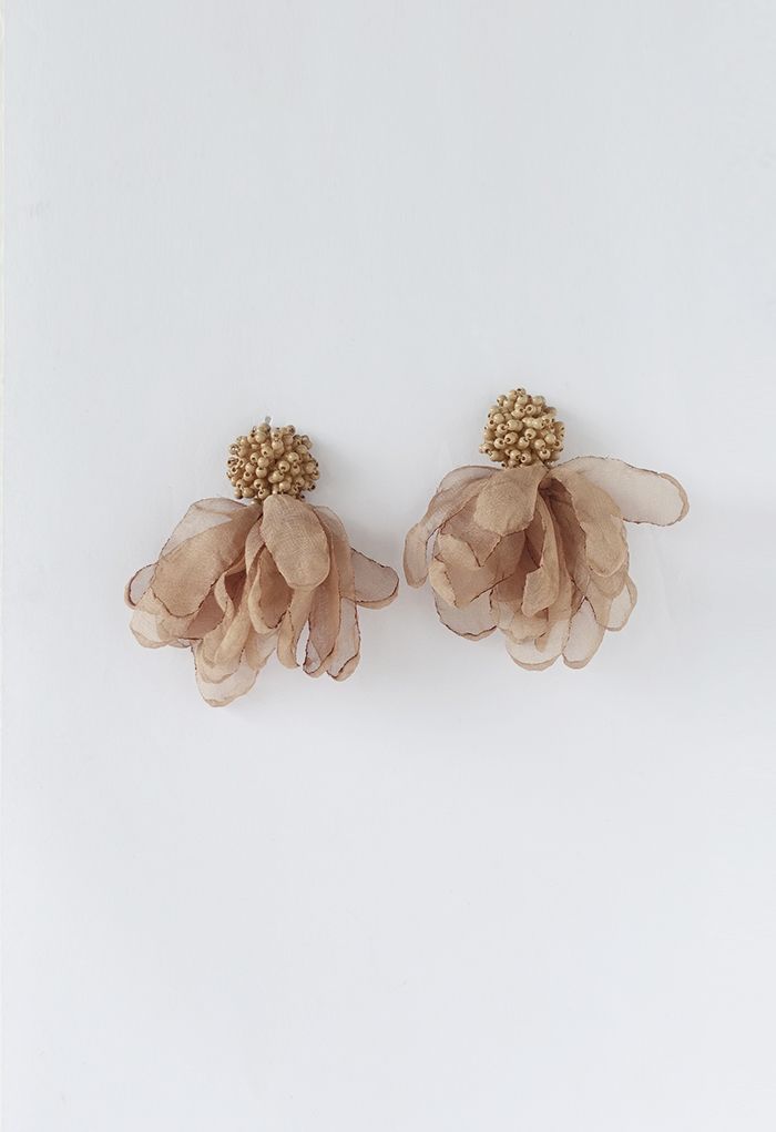 Blooming Mesh Flower Earrings