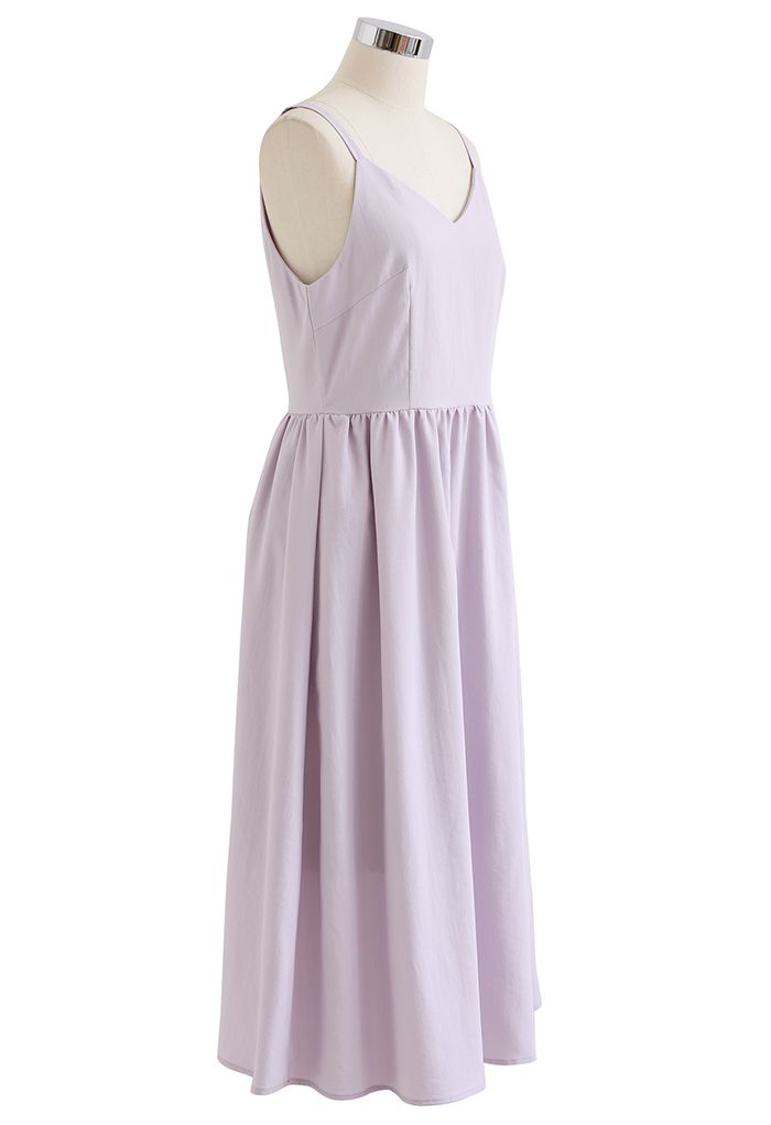 Just That Simple Cotton Cami Dress in Lilac