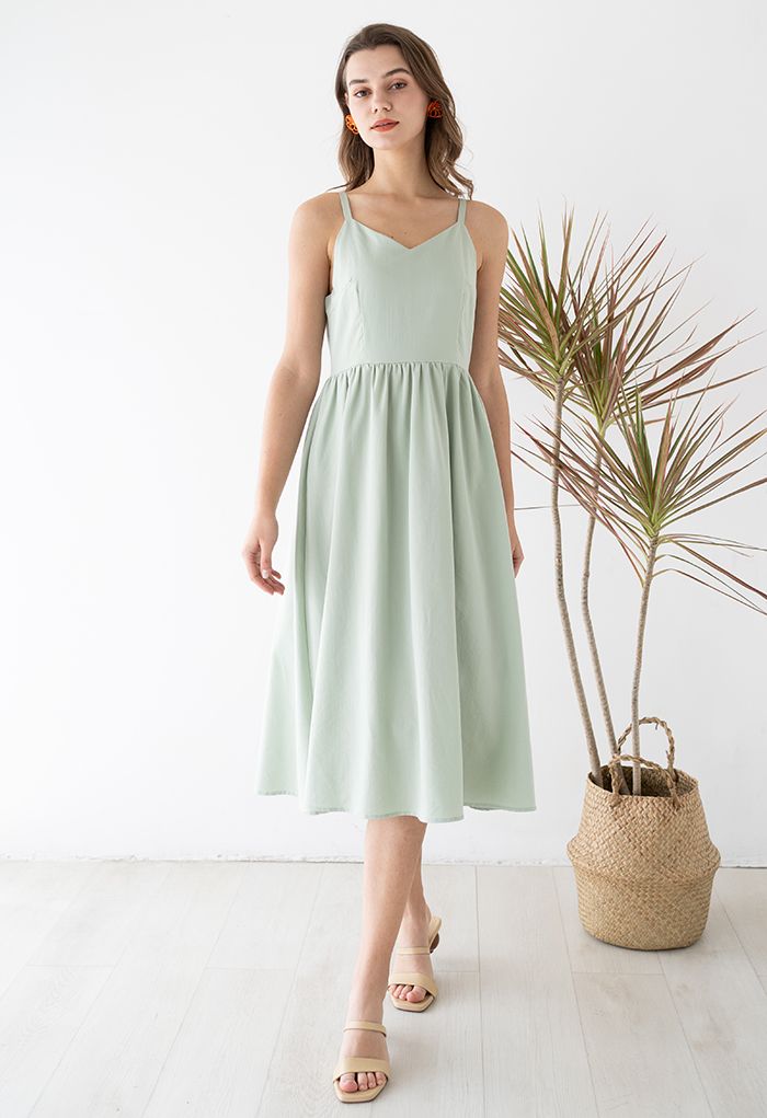 Just That Simple Cotton Cami Dress in Mint