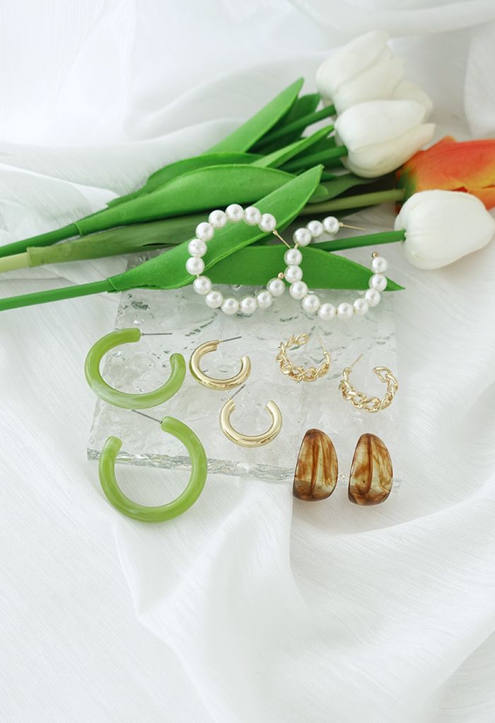 5 Pairs Jewelry Hoop Earrings
