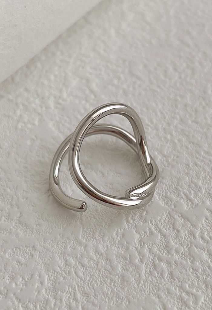 Double-Layered Plain Metal Ring