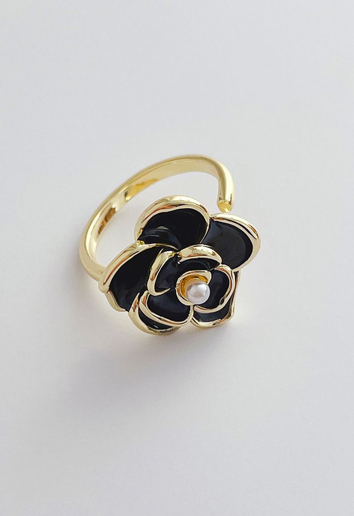 Camellia Pearl Embellished Ring