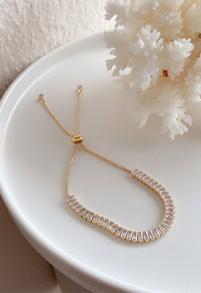Fairy Style Zircon Gold Chain Bracelet