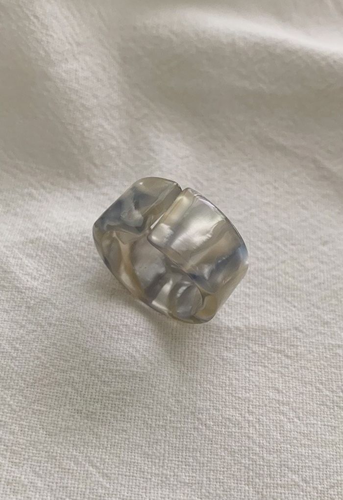 Resin Tie-Dye Acrylic Open Ring