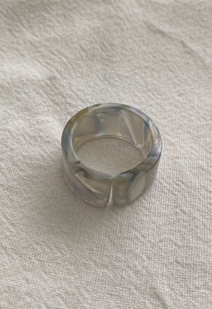 Resin Tie-Dye Acrylic Open Ring