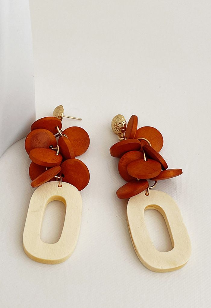 Two-Tone Hollow Out Geometric Earrings