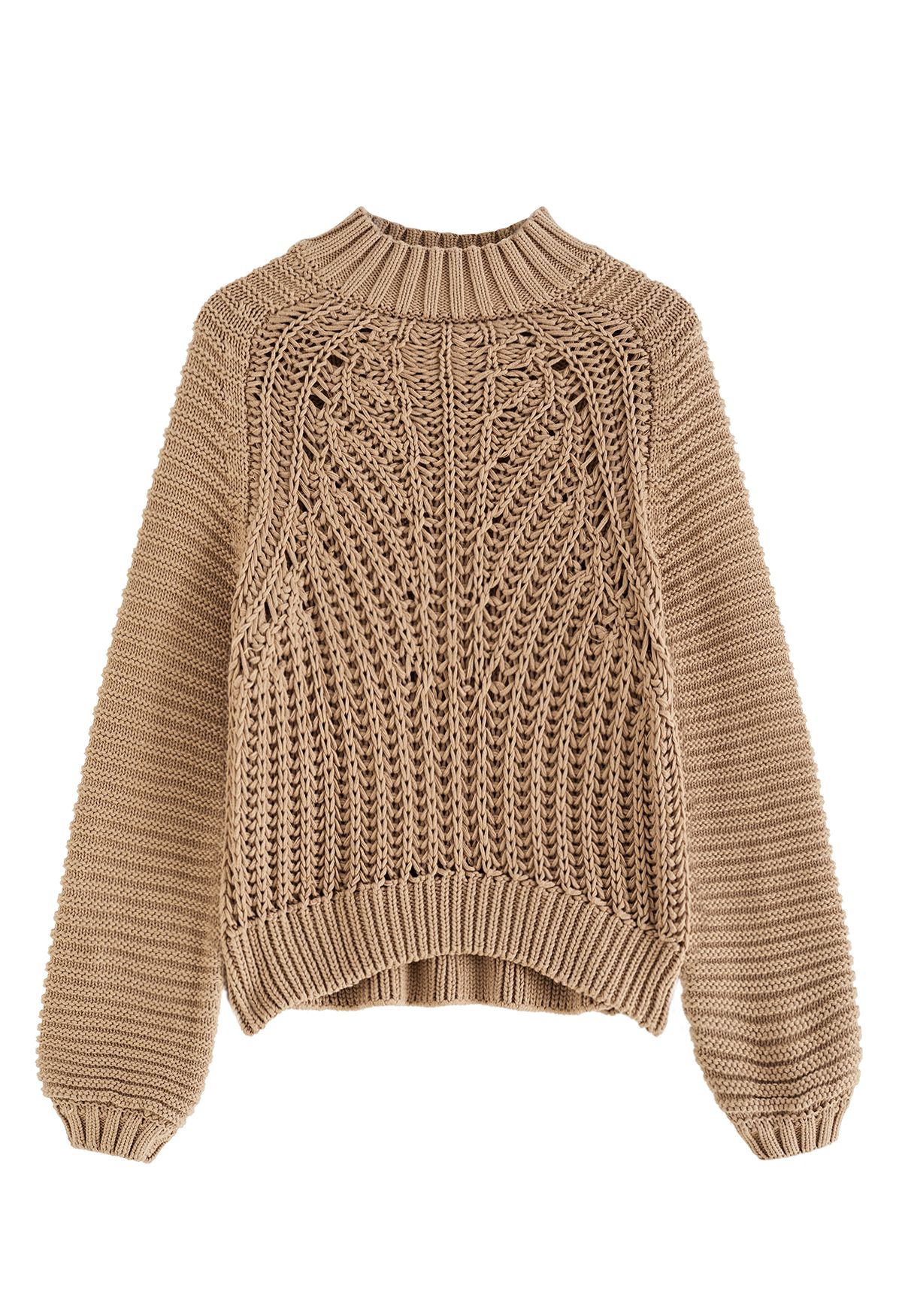 High neck chunky knit jumper best sale