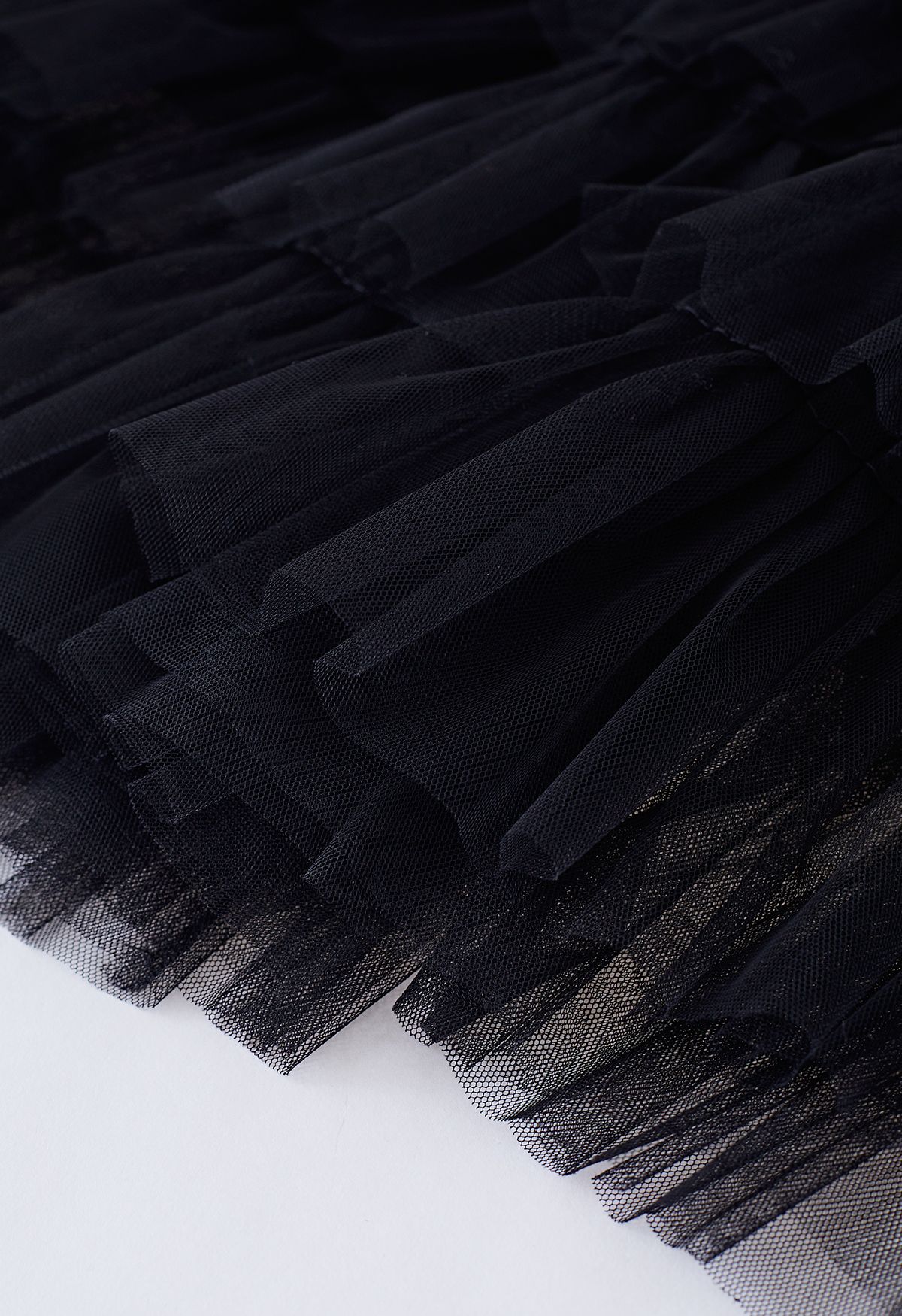Swan Cloud Midi Skirt in Black