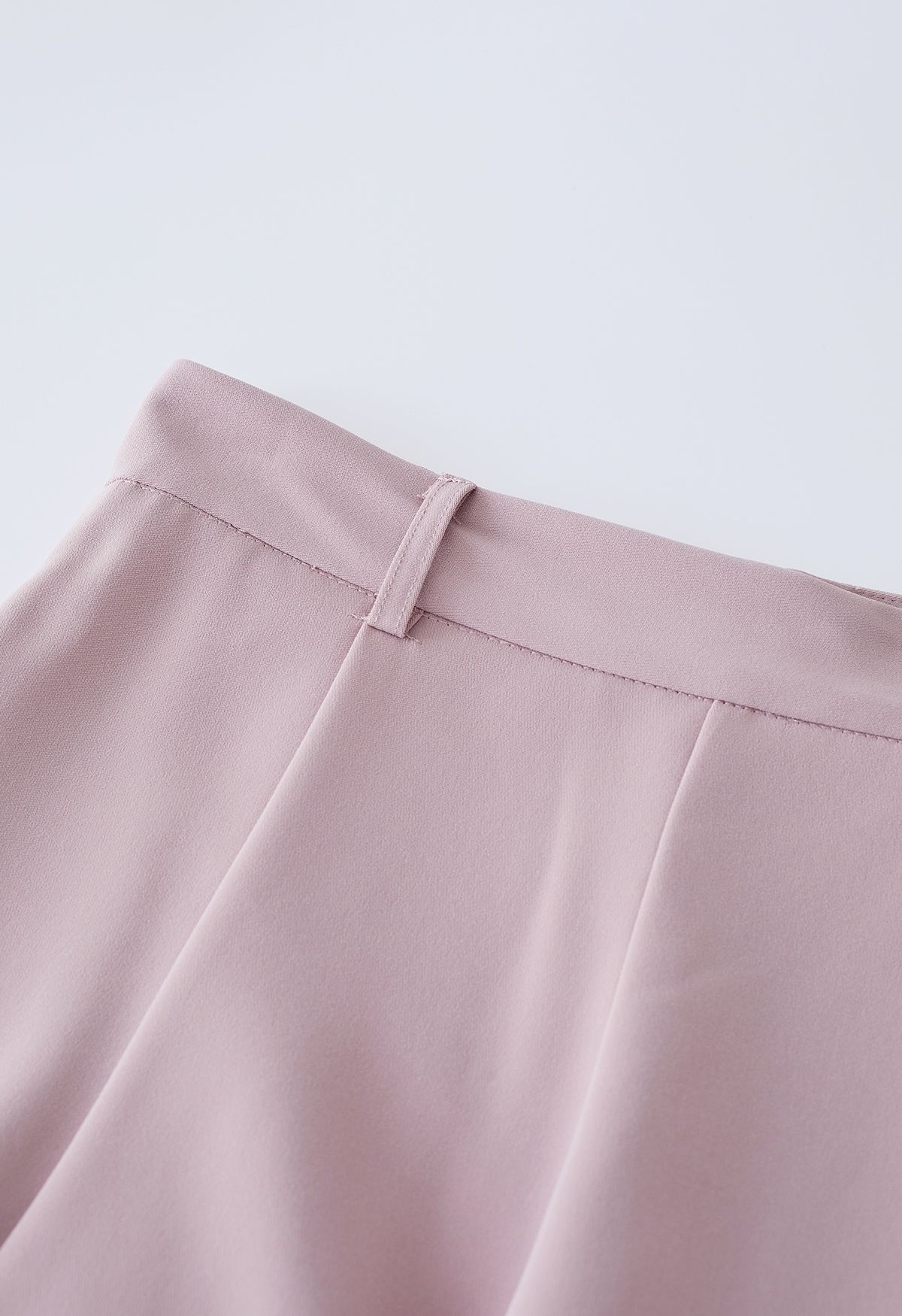 Mesh Spliced Hem Midi Skirt in Pink