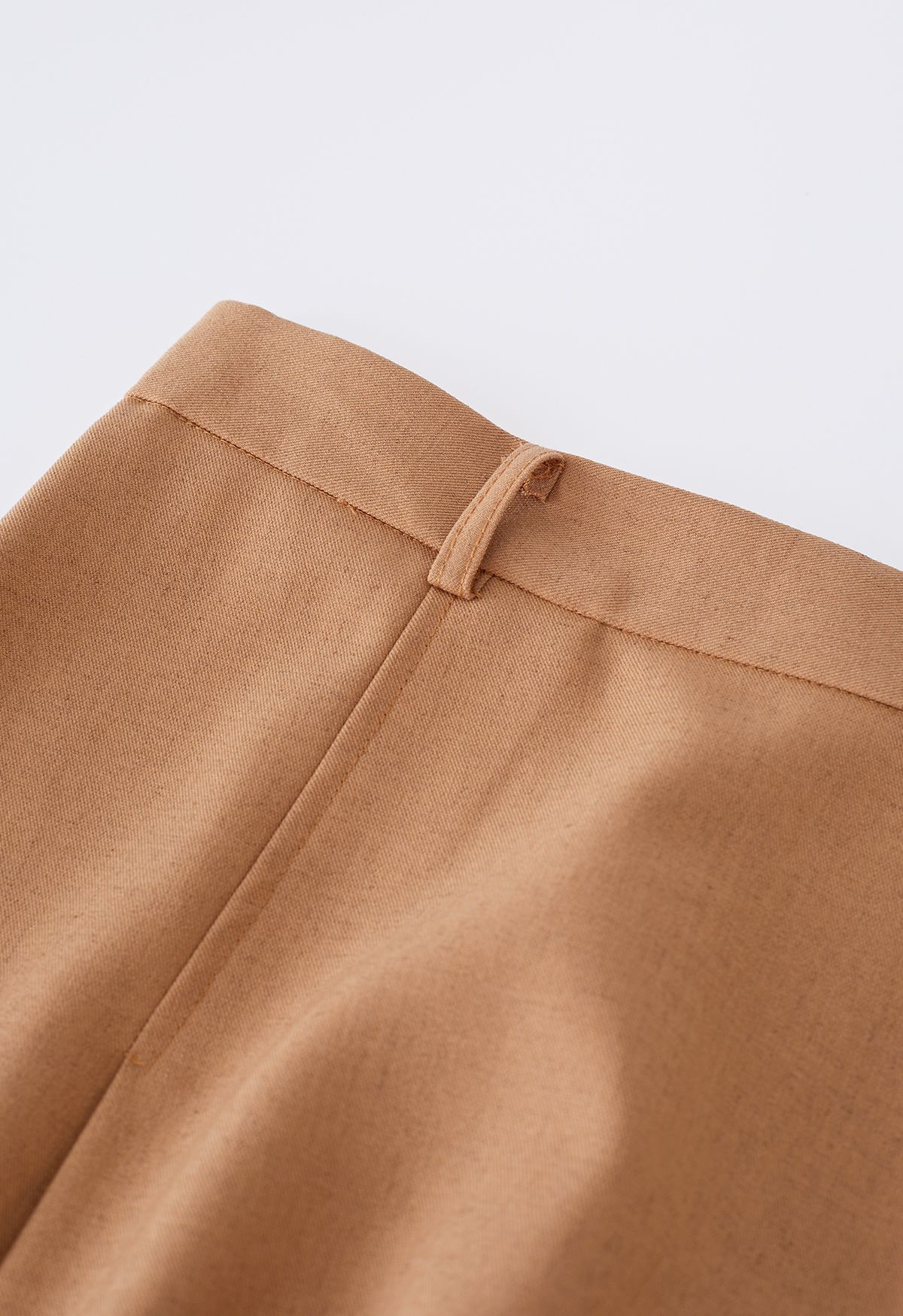 Elementary A-Line Maxi Skirt in Light Tan