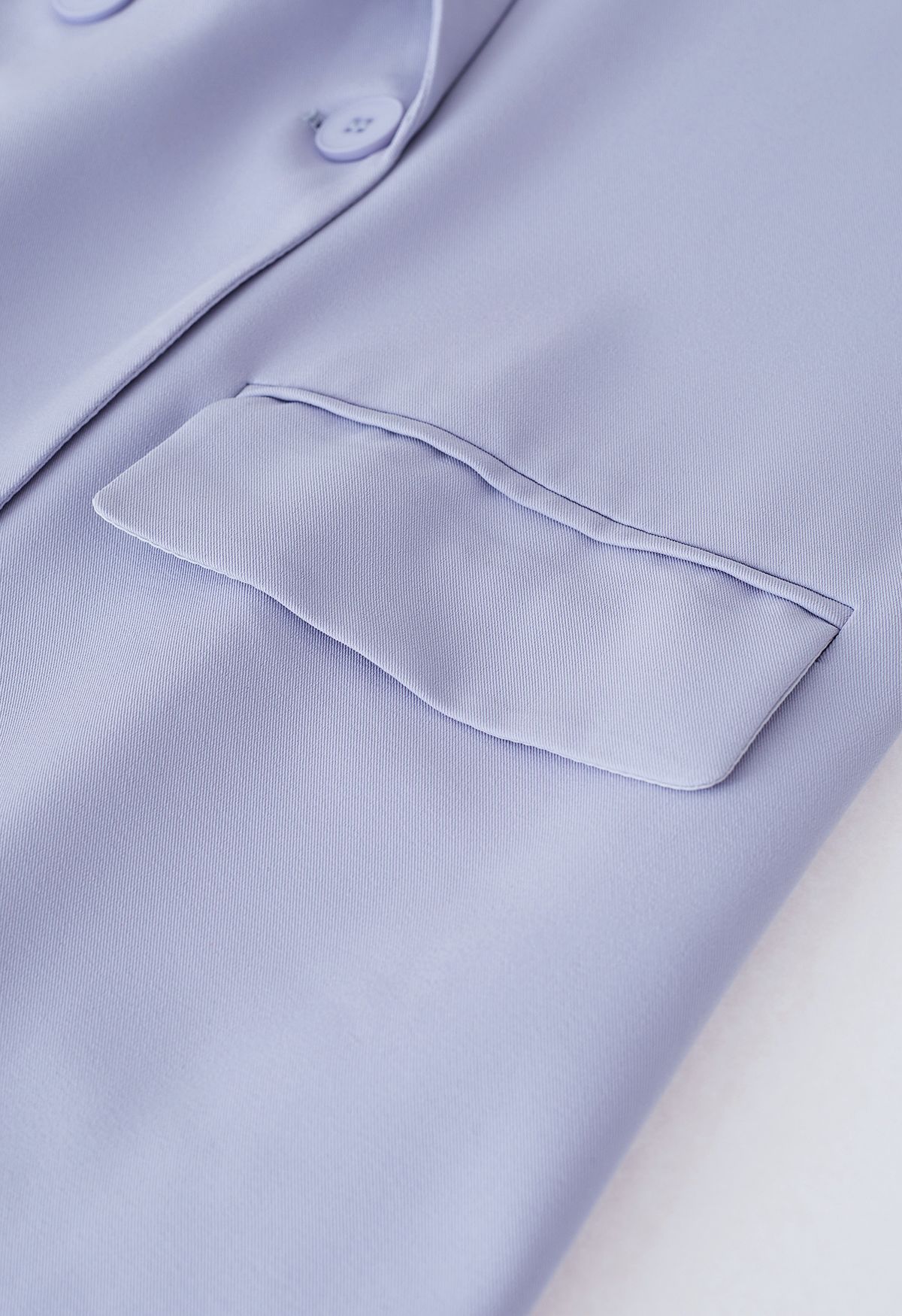 Classic Notch Lapel Short-Sleeve Blazer in Blue