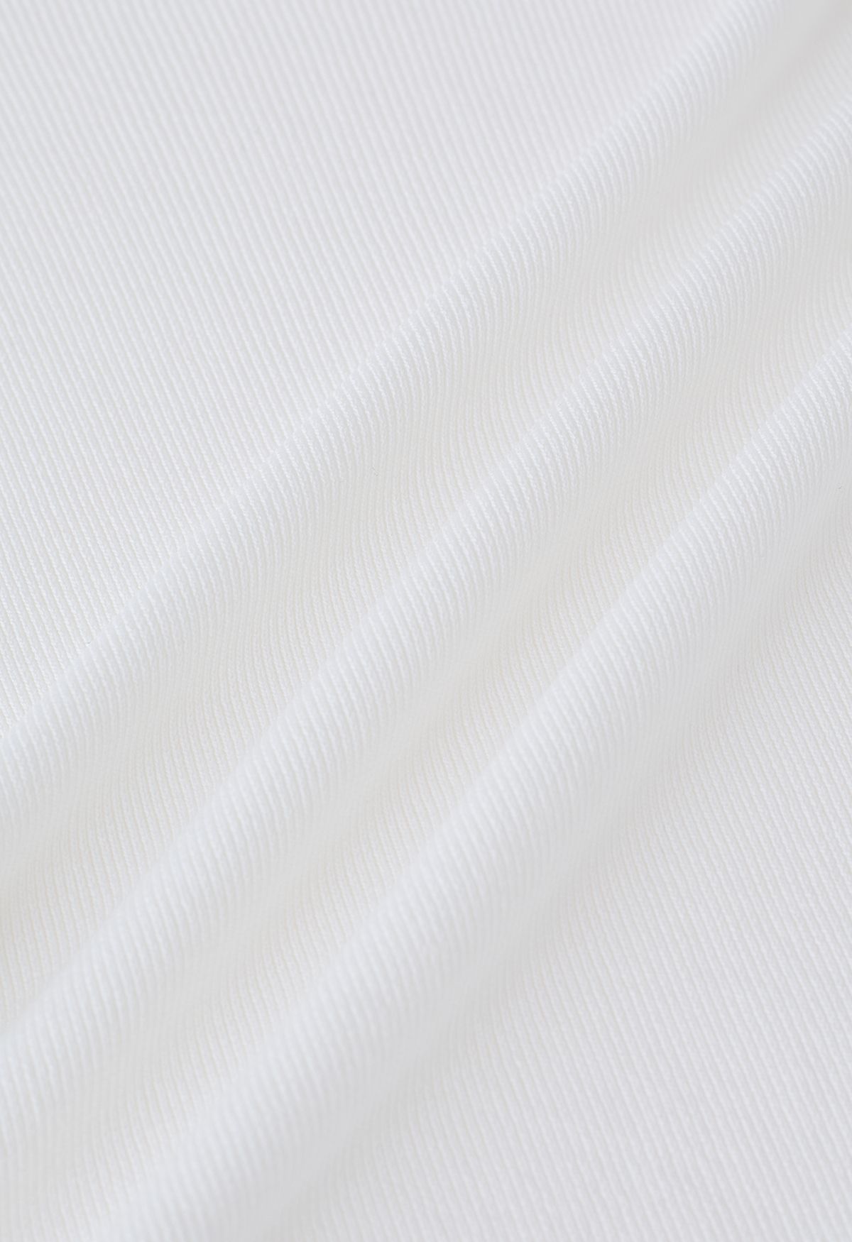 Raw-Cut Edge Knit Tank Top in White