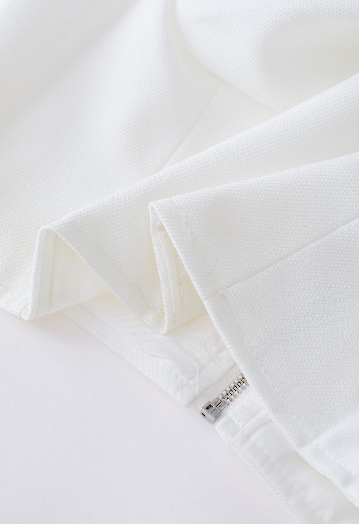 Tie-Strap Bustier Crop Top in White