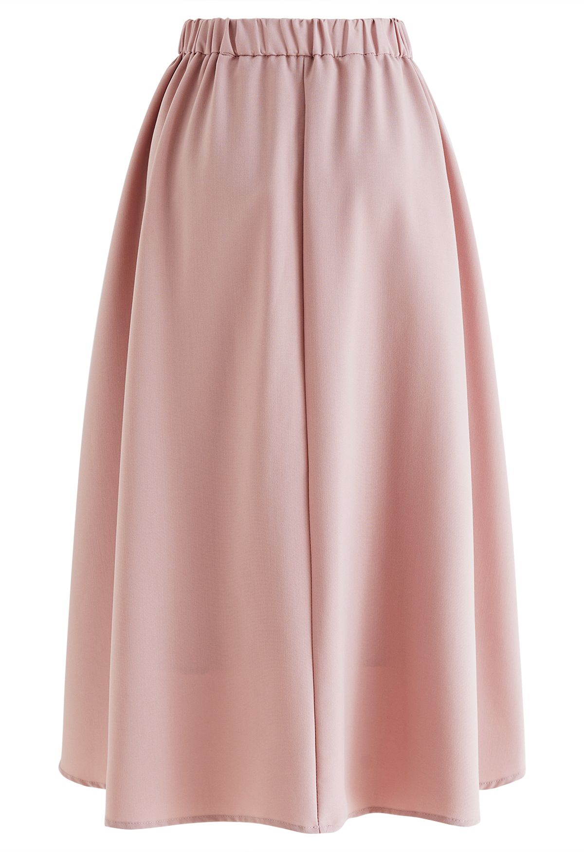 Double Pleated Midi Skirt in Pink