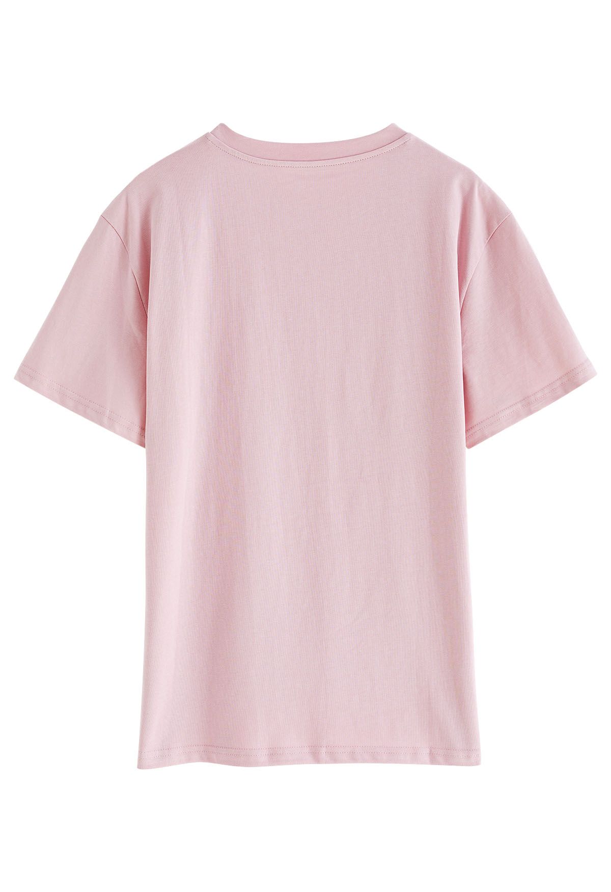 Central Garden Crew Neck T-Shirt in Pink