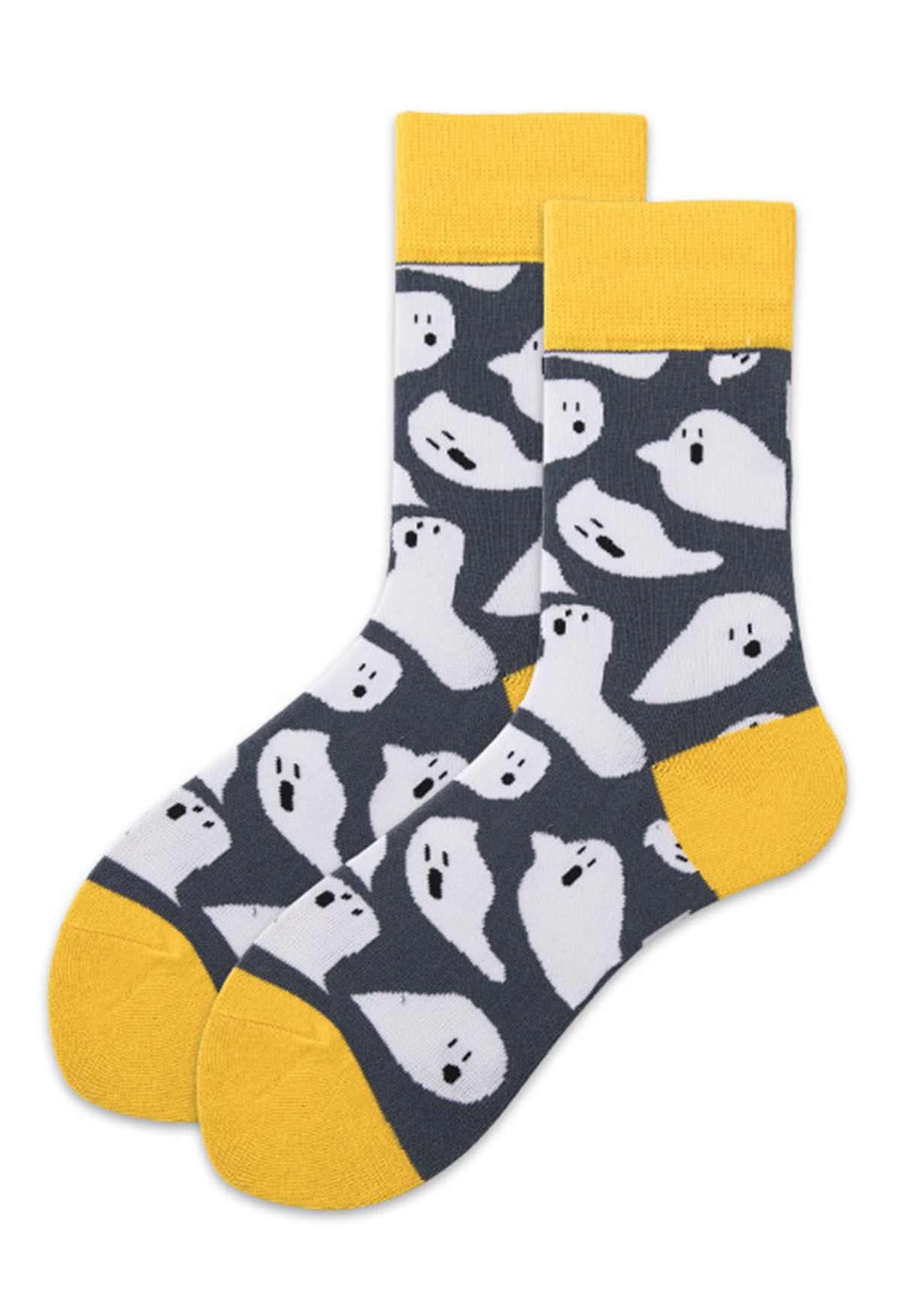 Haunting Ghost Jacquard Crew Socks