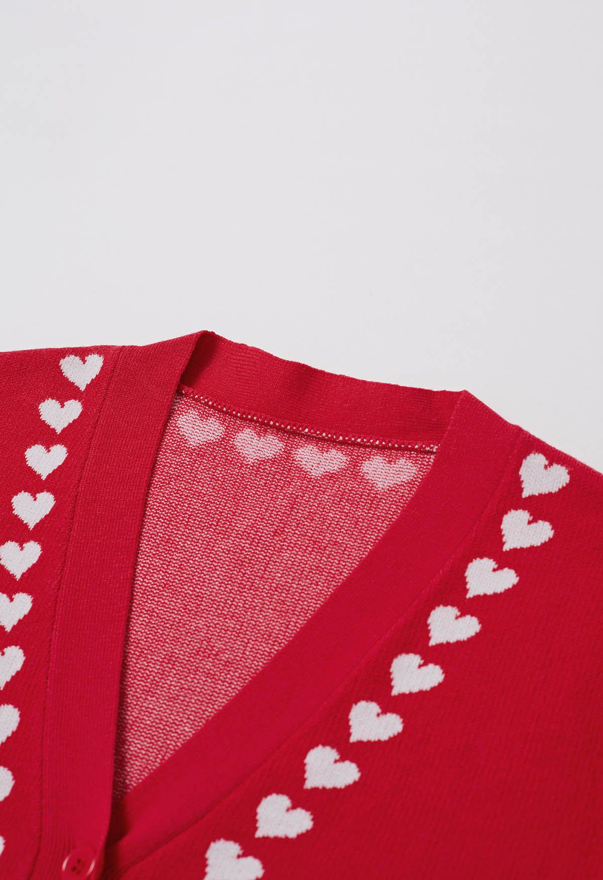 Little Hearts Button Down Knit Cardigan