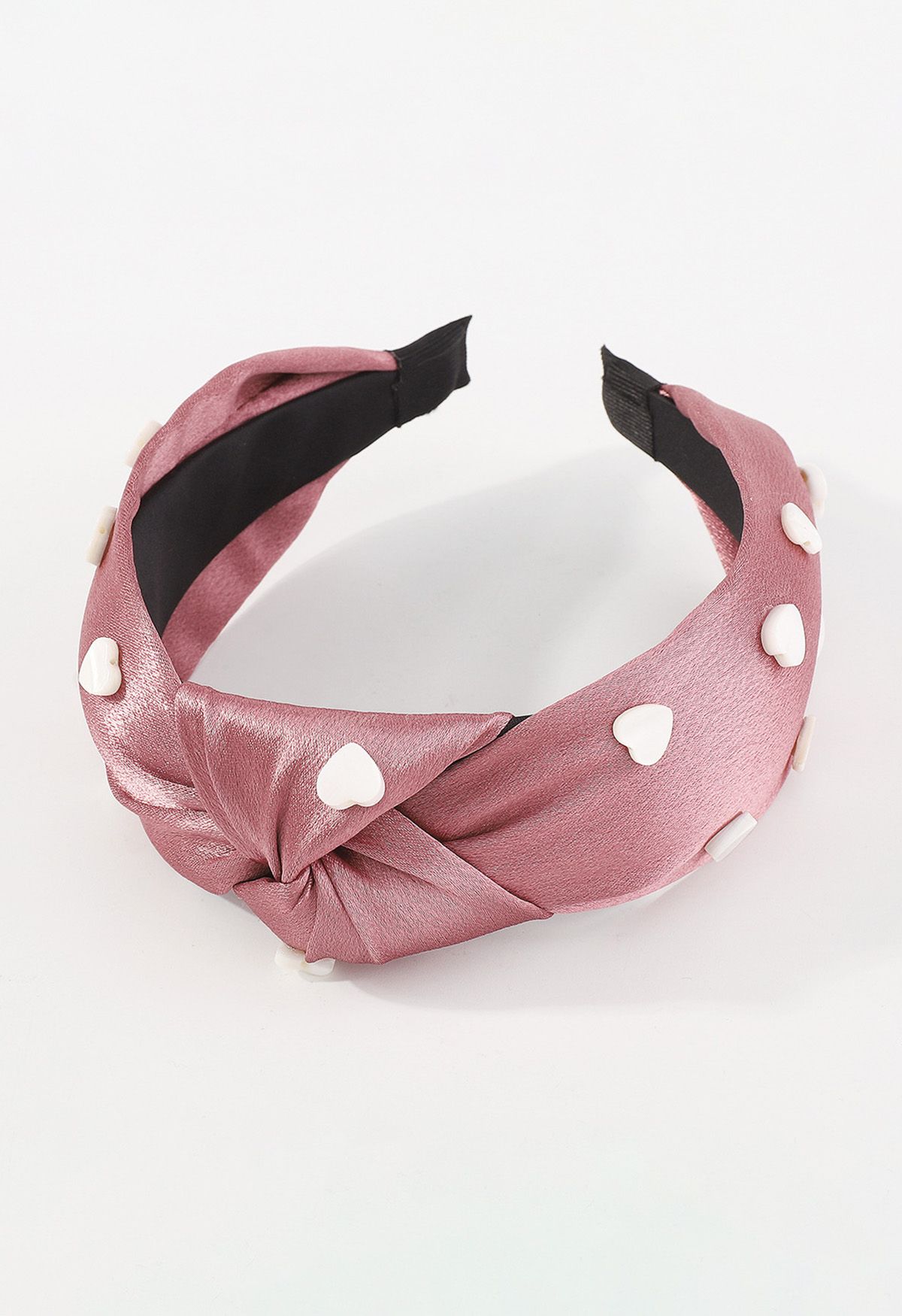 3D Heart Knotted Headband in Pink